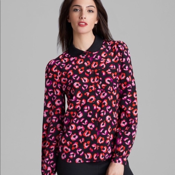 kate spade Tops - Kate Spade Jessie Silk Button Down Blouse Size 10
